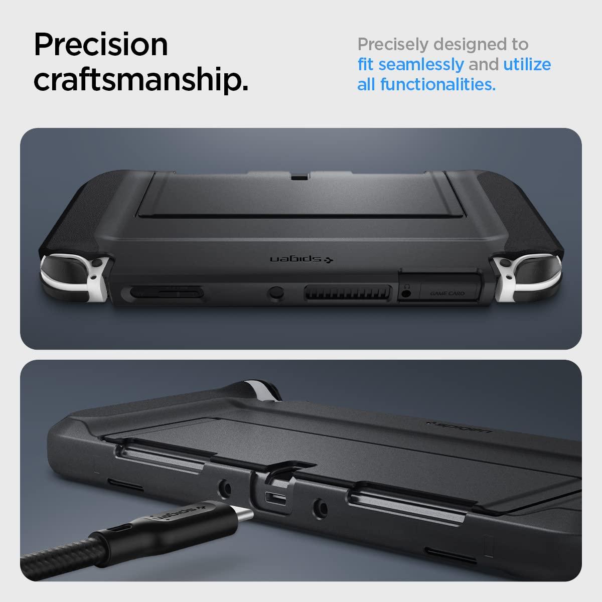 imageSpigen for Nintendo Switch 2 Case Nano Pop Designed for Switch 2 Case 2025 Slim Fit PC Dockable Cover with Detachable JoyCon and Kickstand Black SesameBlack