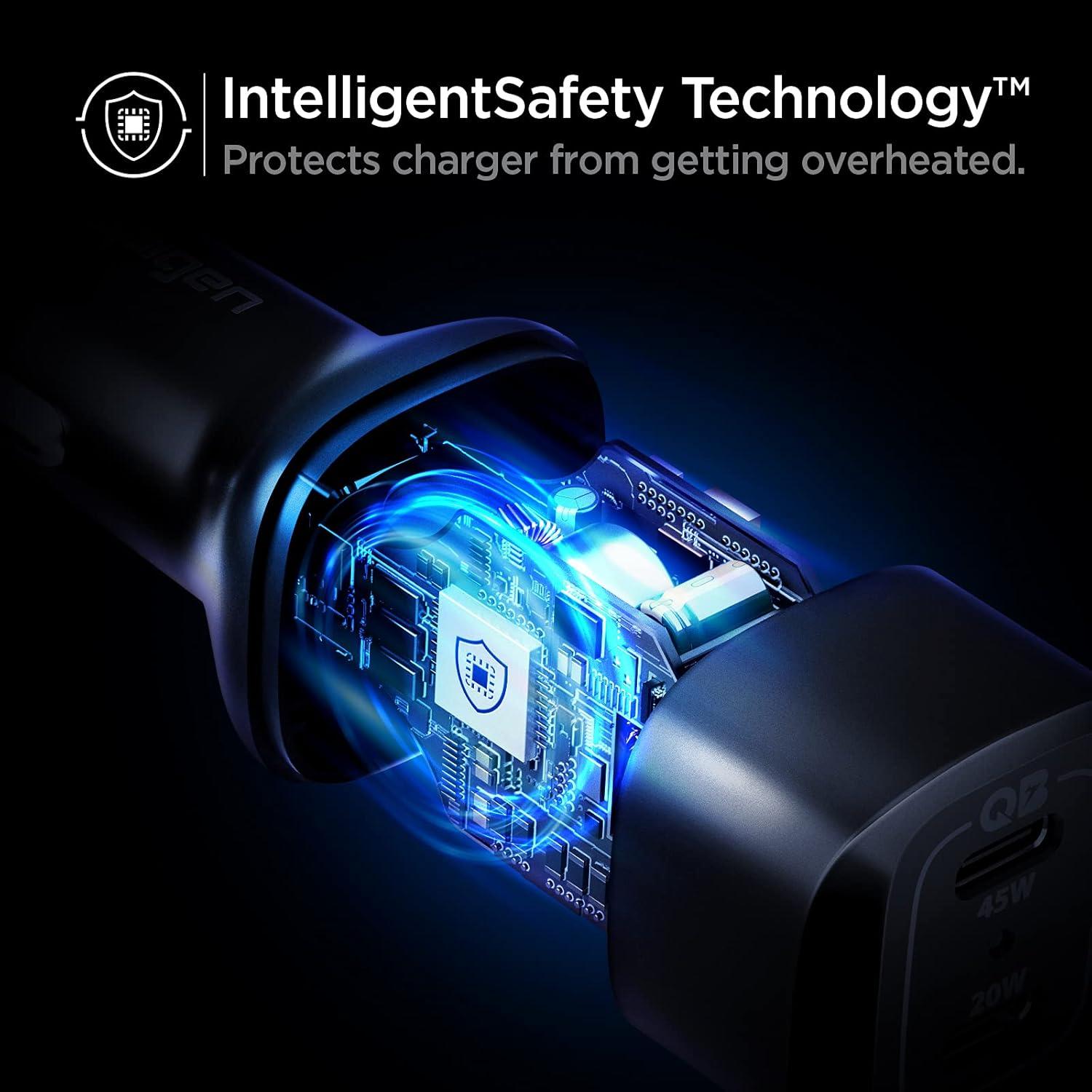 imageSpigen for USB C Car Charger 65W Dual USB Car Charger Fast ChargePD 30 45W20W Compatible with iPhone 17 16 Pro Max Plus 15 14 13 Mini Pixel MacBook iPad Pro M4 Air M2Galaxy S24 S23 Ultra Note