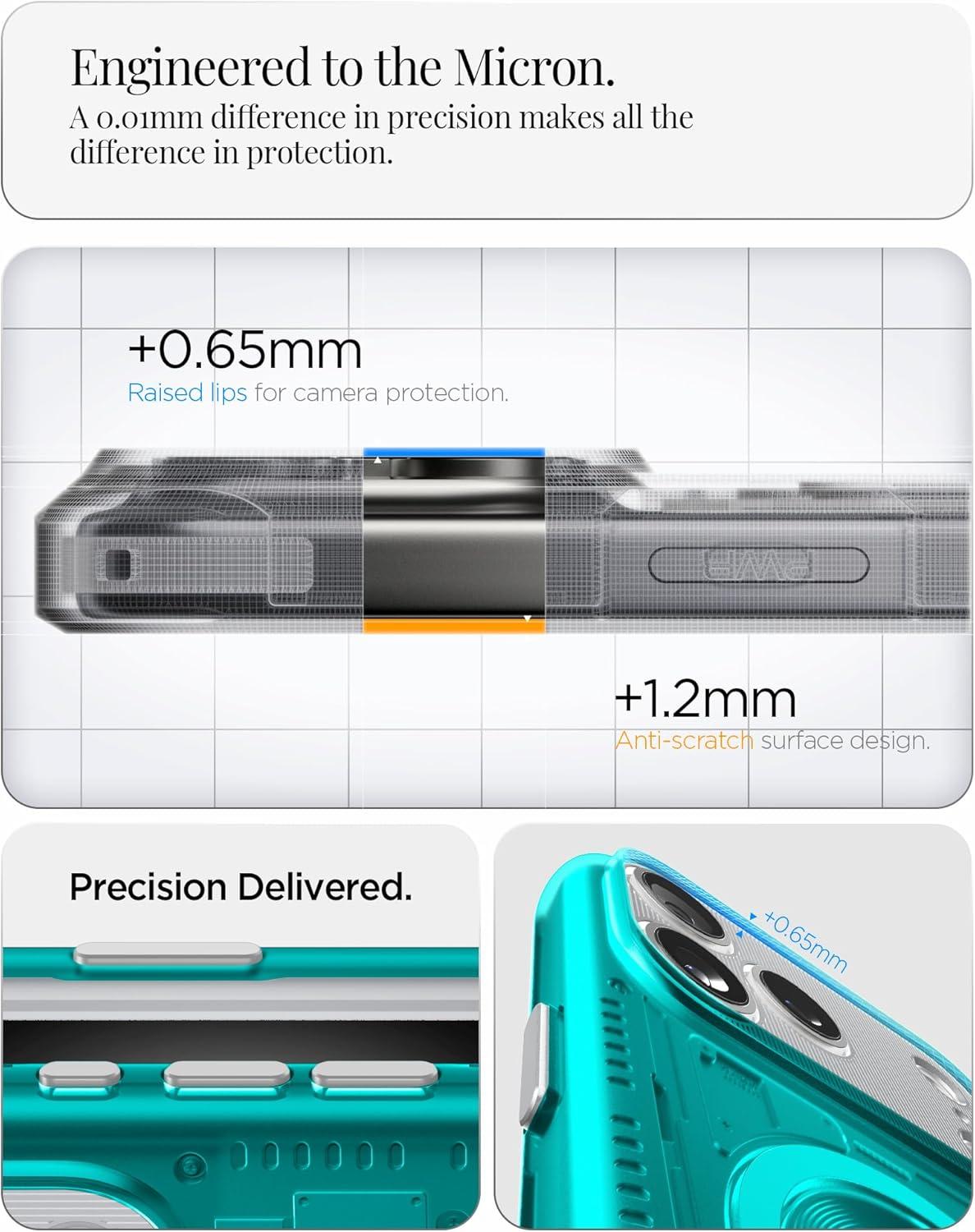 imageSpigen for iPhone 17 Pro Max Case Classic C1 MagFit TPU Covered Camera Control Compatible with MagSafe TangerineBondi Blue