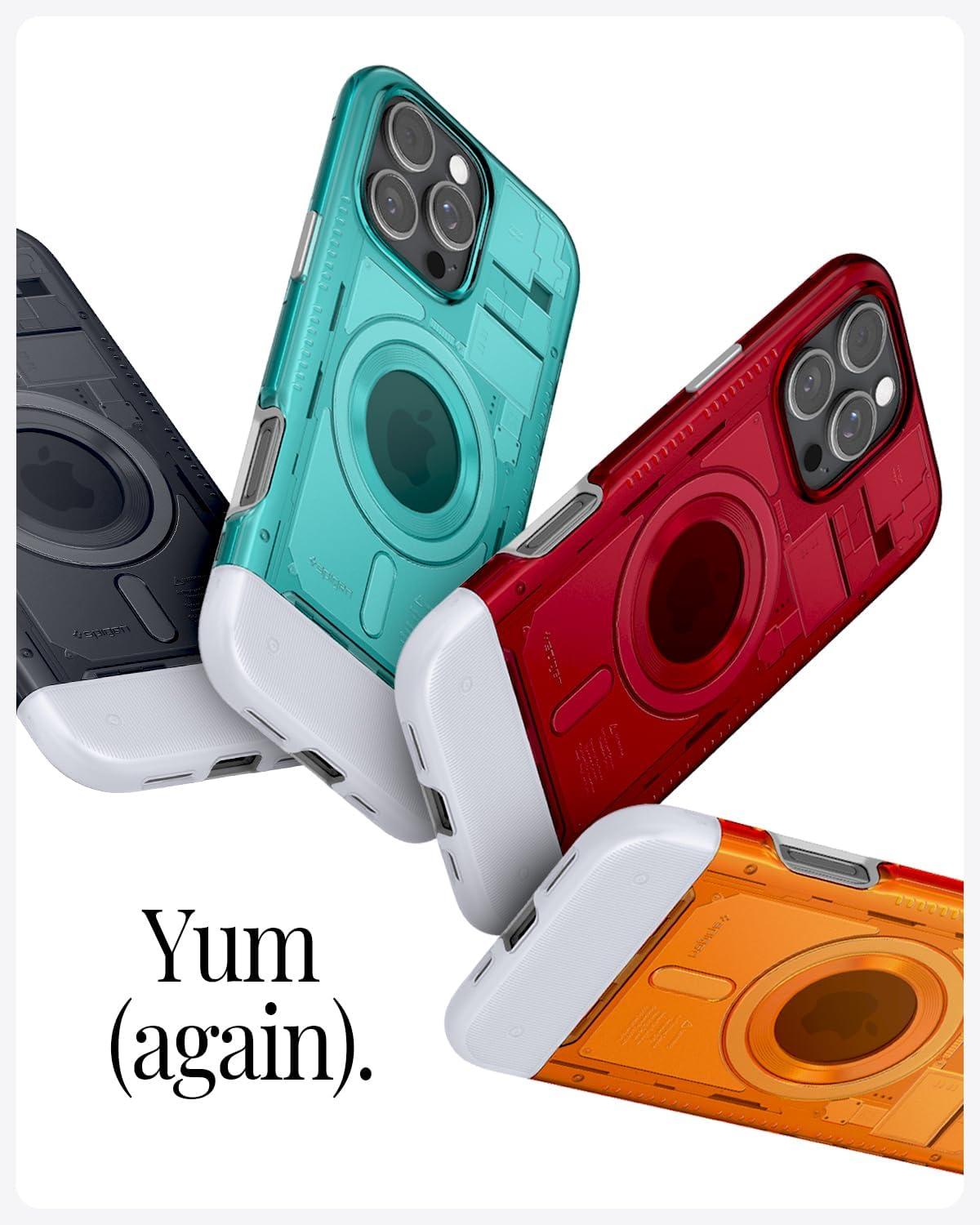 imageSpigen for iPhone 17 Pro Max Case Classic C1 MagFit TPU Covered Camera Control Compatible with MagSafe TangerineRuby