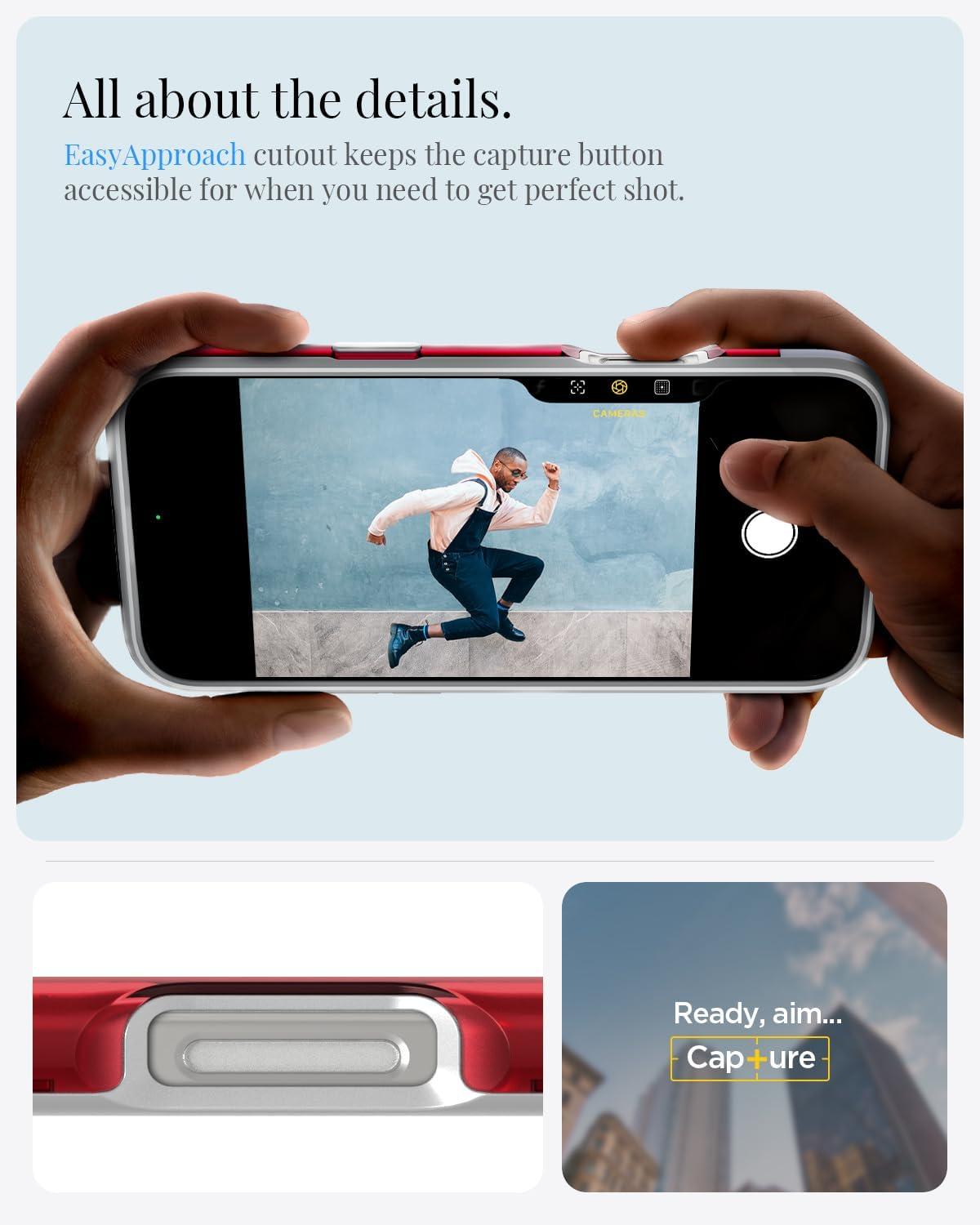 imageSpigen for iPhone 17 Pro Max Case Classic C1 MagFit TPU Covered Camera Control Compatible with MagSafe TangerineRuby