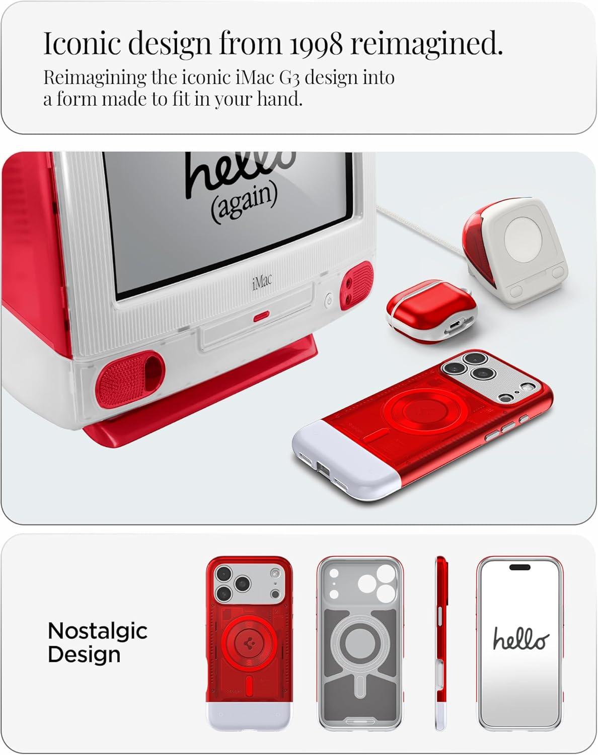 imageSpigen for iPhone 17 Pro Max Case Classic C1 MagFit TPU Covered Camera Control Compatible with MagSafe TangerineRuby