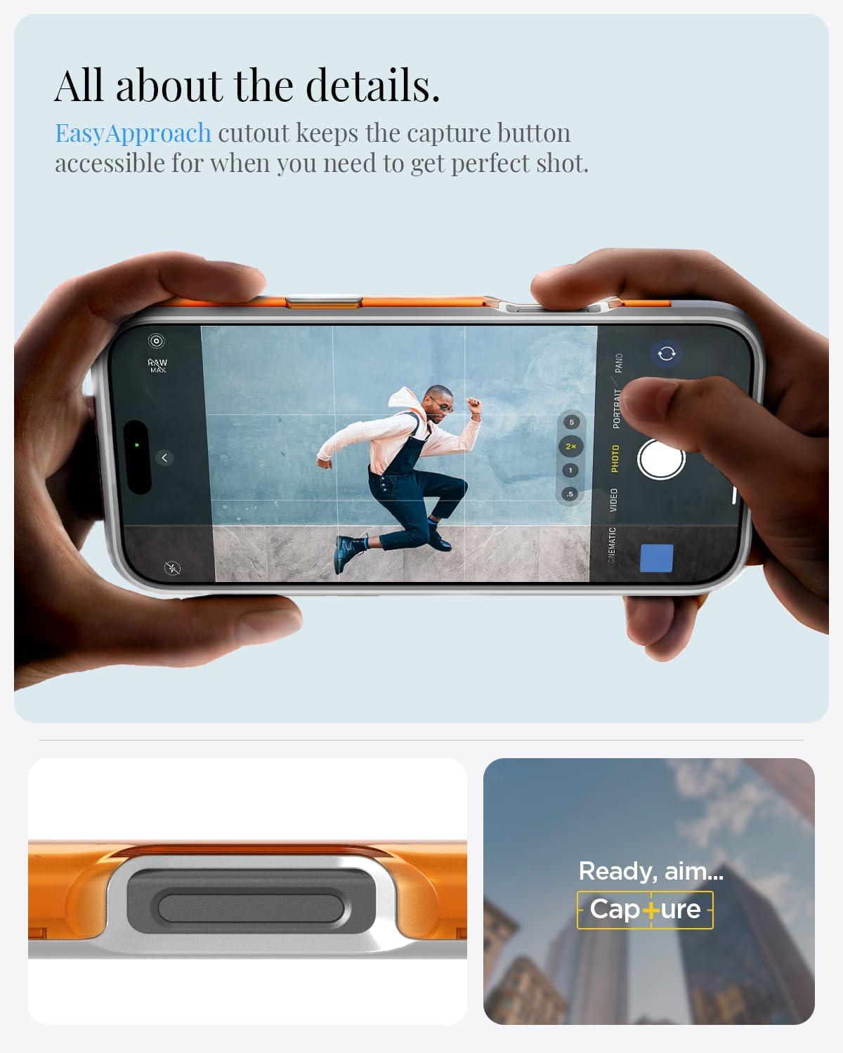 imageSpigen for iPhone 17 Pro Max Case Classic C1 MagFit TPU Covered Camera Control Compatible with MagSafe TangerineTangerine