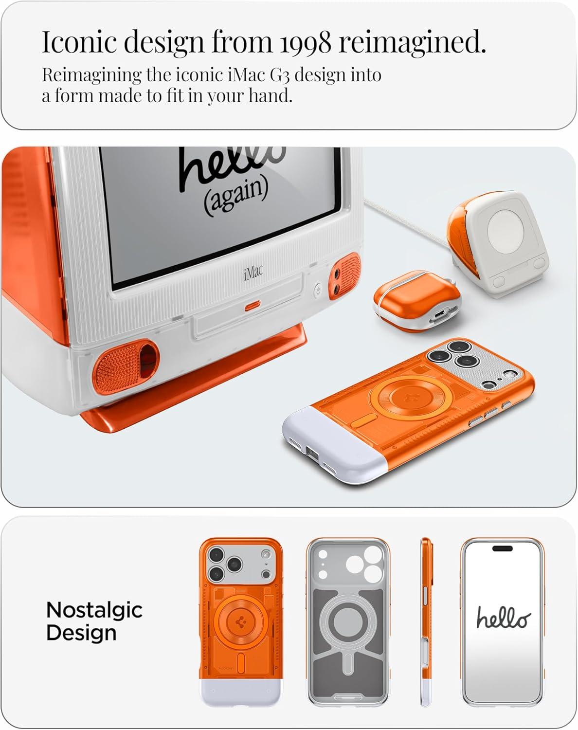 imageSpigen for iPhone 17 Pro Max Case Classic C1 MagFit TPU Covered Camera Control Compatible with MagSafe TangerineTangerine
