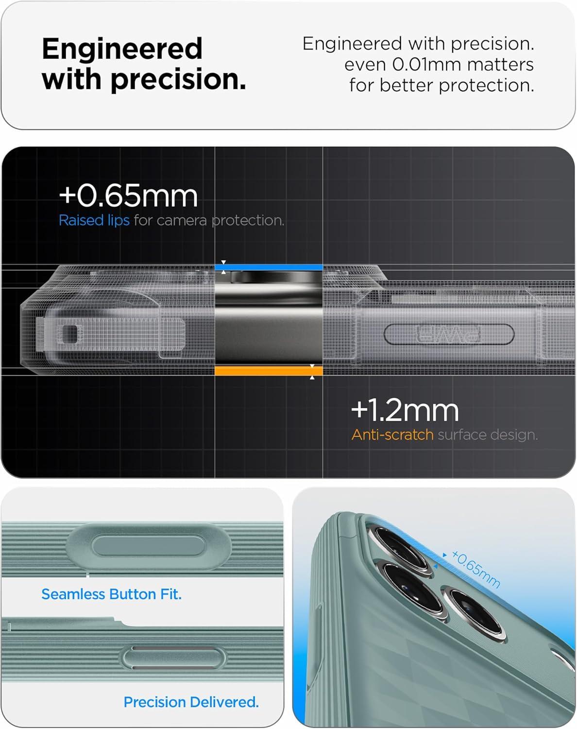 imageSpigen for iPhone 17 Pro Max Case Parallax S MagFit TPU Covered Camera Control Kickstand Compatible with MagSafe Sage GreenSage Green