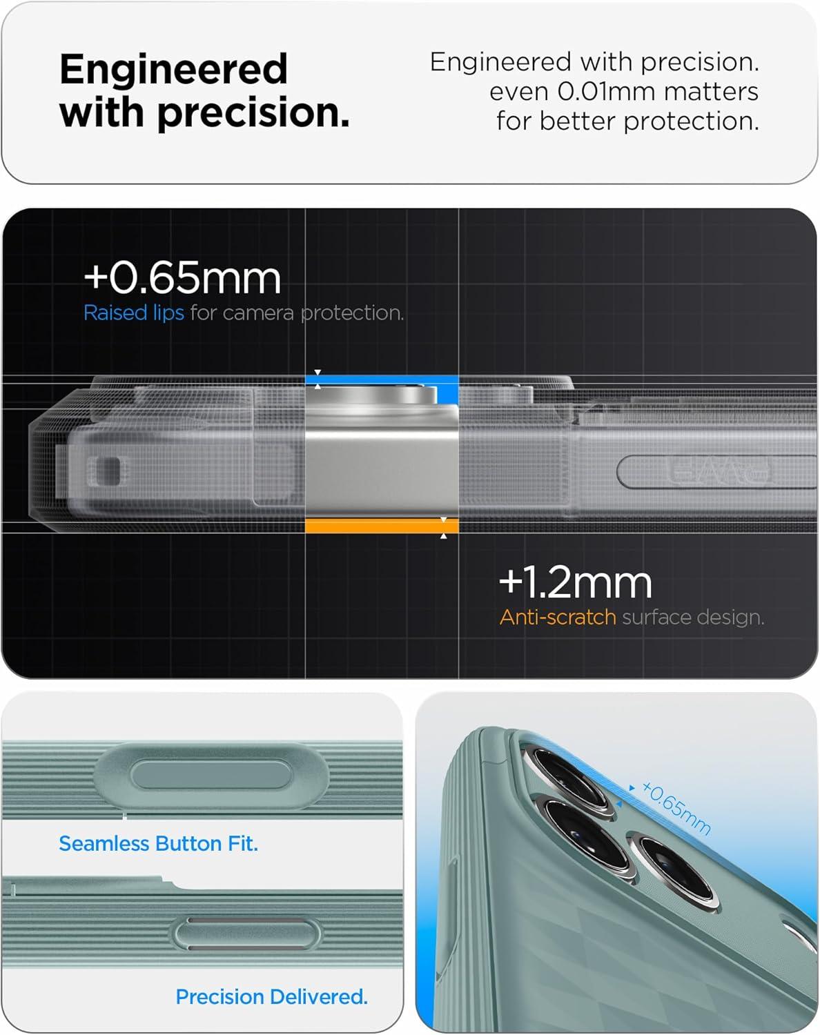 imageSpigen for iPhone 17 Pro Max Case Parallax S MagFit TPU Covered Camera Control Kickstand Compatible with MagSafe Sage GreenSage Green