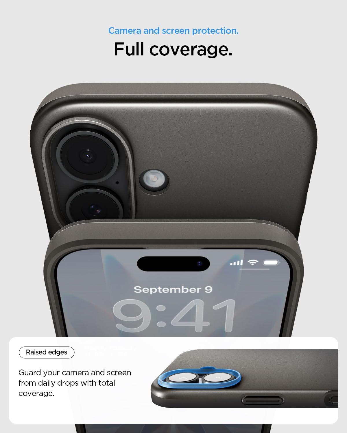 imageSpigen for iPhone 17 Pro Max Case Thin Fit MagFit TPU Covered Camera Control Compatible with MagSafe BlackGunmetal