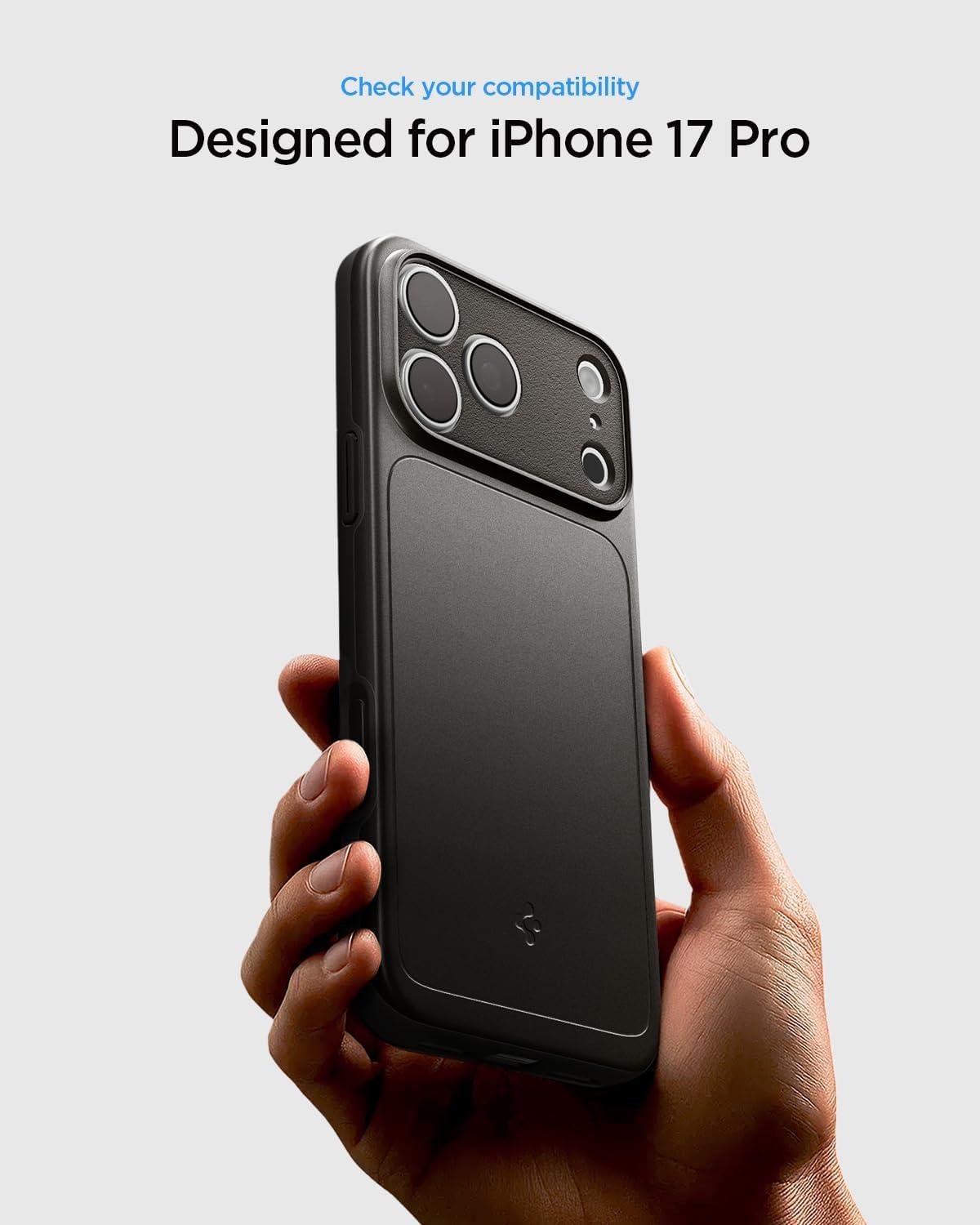 imageSpigen for iPhone 17 Pro Max Case Thin Fit MagFit TPU Covered Camera Control Compatible with MagSafe BlackGunmetal