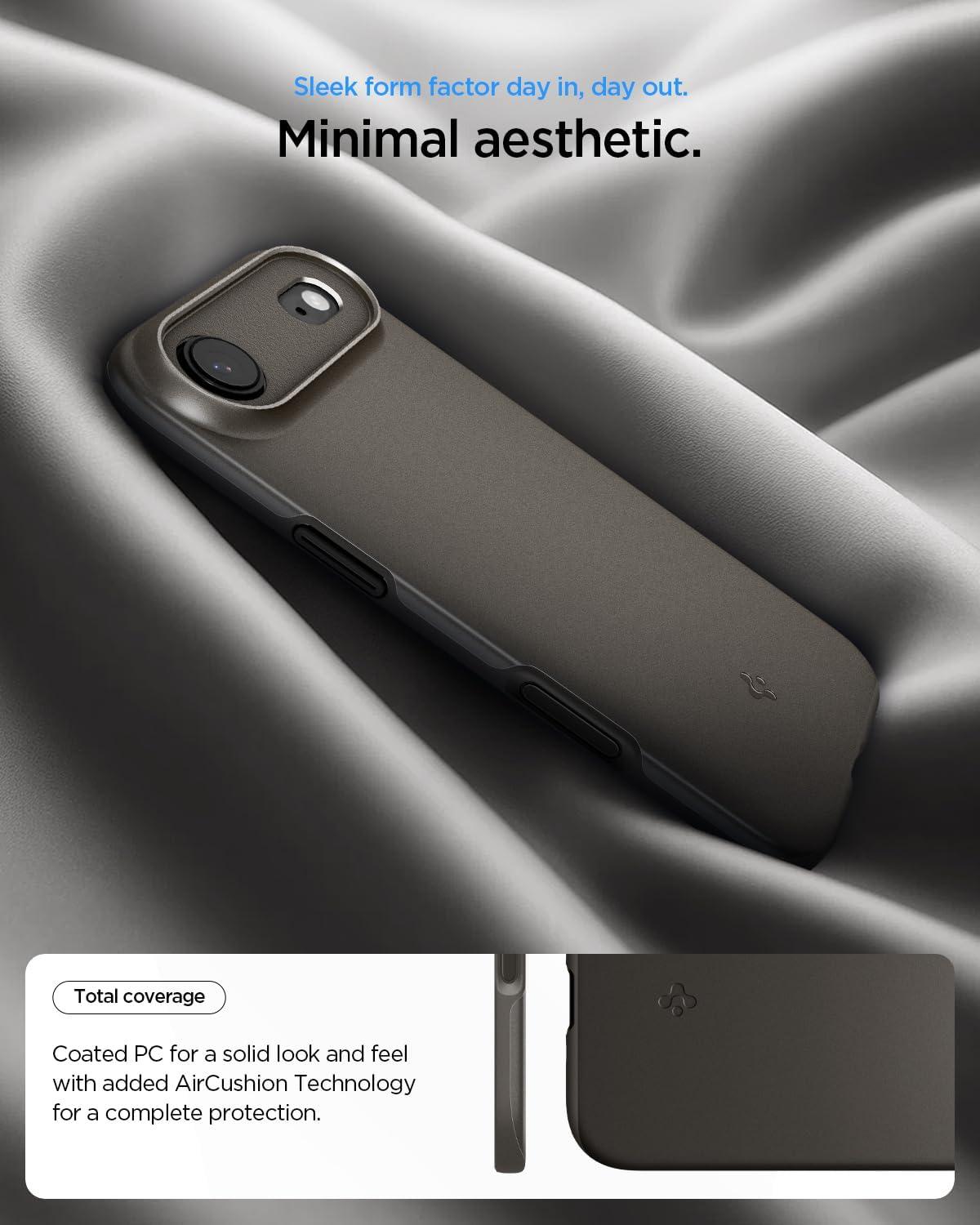 imageSpigen for iPhone 17 Pro Max Case Thin Fit MagFit TPU Covered Camera Control Compatible with MagSafe BlackGunmetal