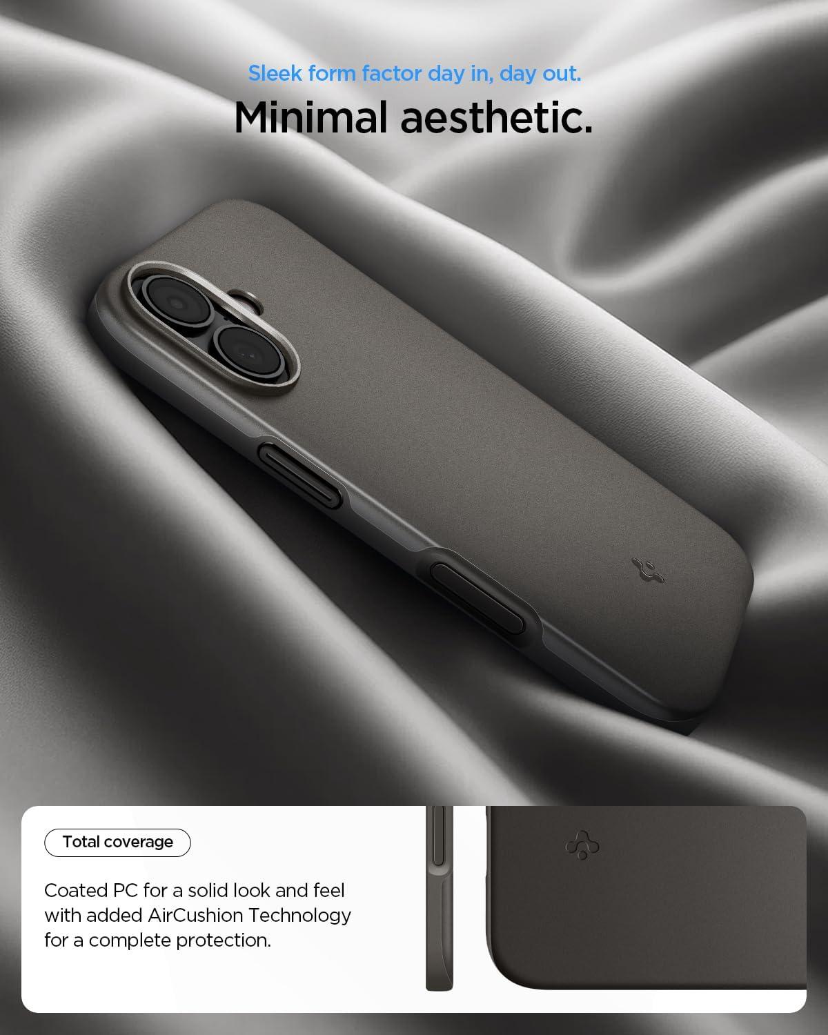 imageSpigen for iPhone 17 Pro Max Case Thin Fit MagFit TPU Covered Camera Control Compatible with MagSafe BlackGunmetal