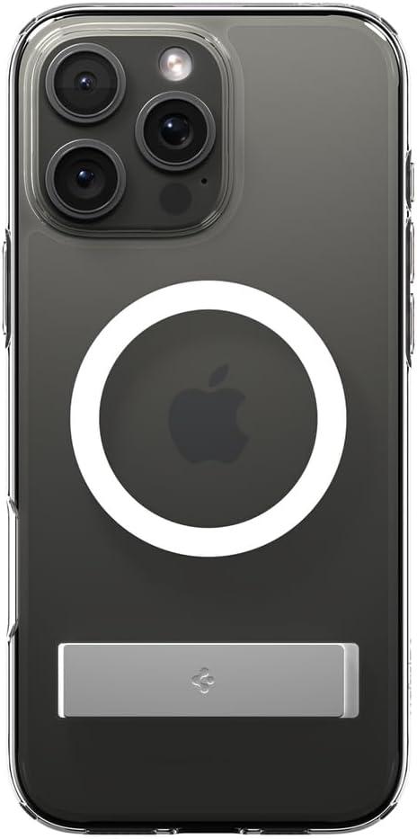 imageSpigen for iPhone 17 Pro Max Case Ultra Hybrid S MagFit TPU Covered Camera Control Kickstand Compatible with MagSafe Clear WhiteCrystal Clear