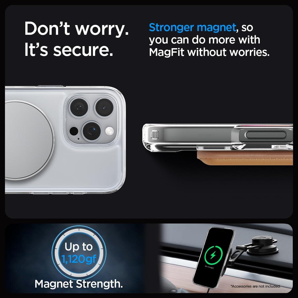 imageSpigen for iPhone 17 Pro Max Case Ultra Hybrid S MagFit TPU Covered Camera Control Kickstand Compatible with MagSafe Clear WhiteCrystal Clear