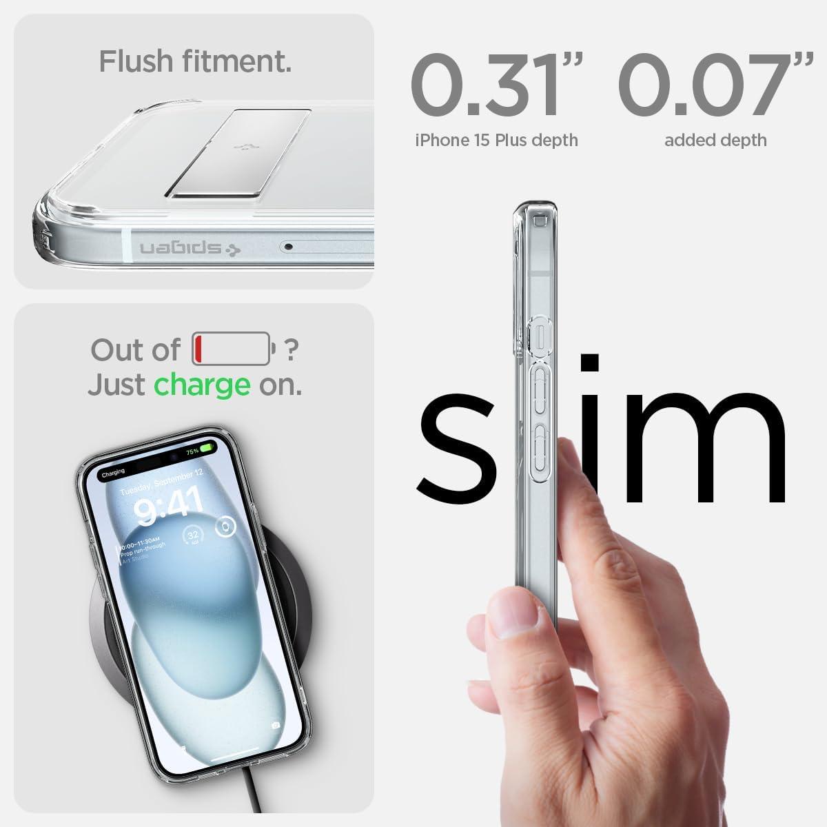 imageSpigen for iPhone 17 Pro Max Case Ultra Hybrid S MagFit TPU Covered Camera Control Kickstand Compatible with MagSafe Clear WhiteCrystal Clear