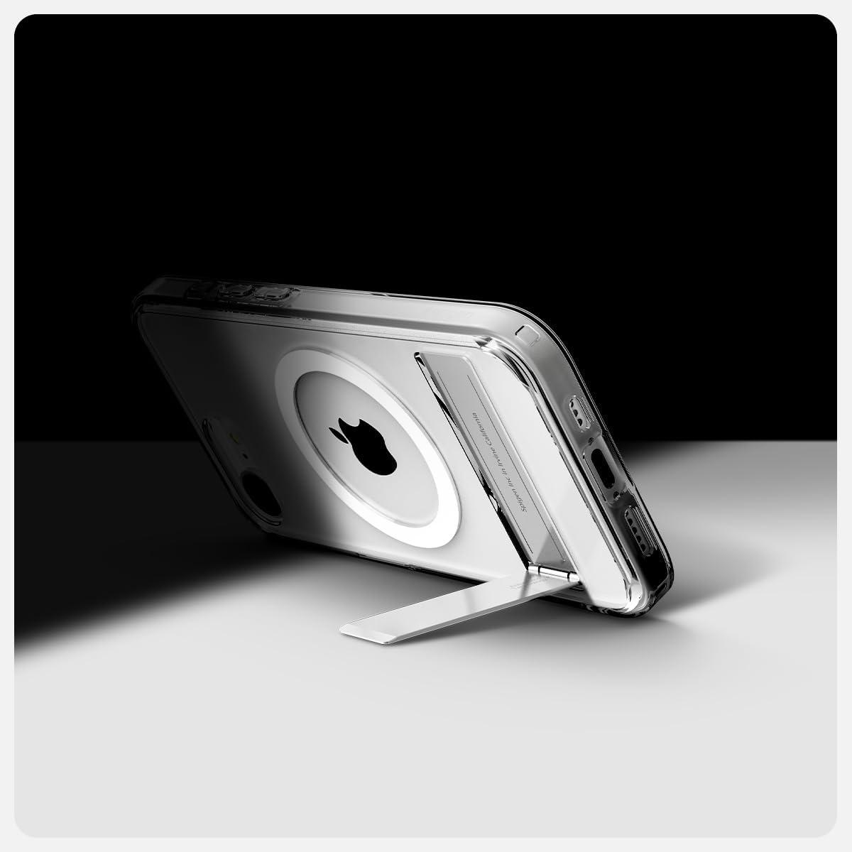 imageSpigen for iPhone 17 Pro Max Case Ultra Hybrid S MagFit TPU Covered Camera Control Kickstand Compatible with MagSafe Clear WhiteCrystal Clear