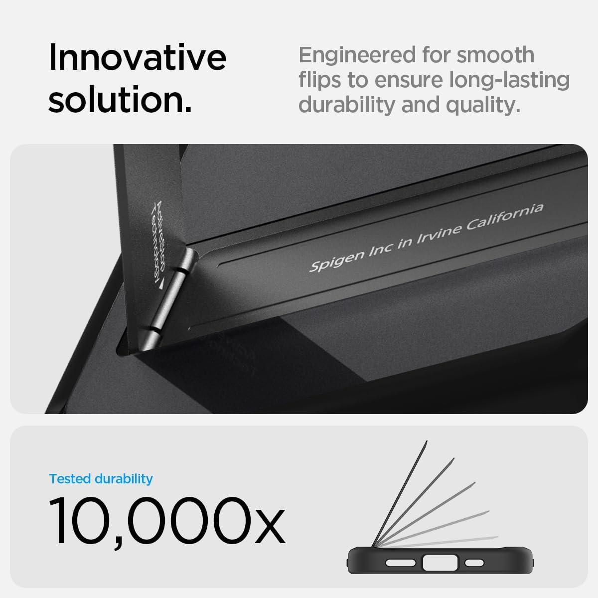 imageSpigen for iPhone 17 Pro Max Case Ultra Hybrid S MagFit TPU Covered Camera Control Kickstand Compatible with MagSafe Clear WhiteFrost Black