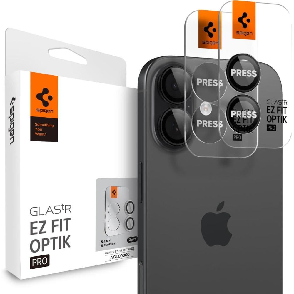 imageSpigen Camera Lens Screen Protector GlasTR EZ Fit Optik Pro Designed for iPhone 17 Case Friendly Lavender 2 PackBlack
