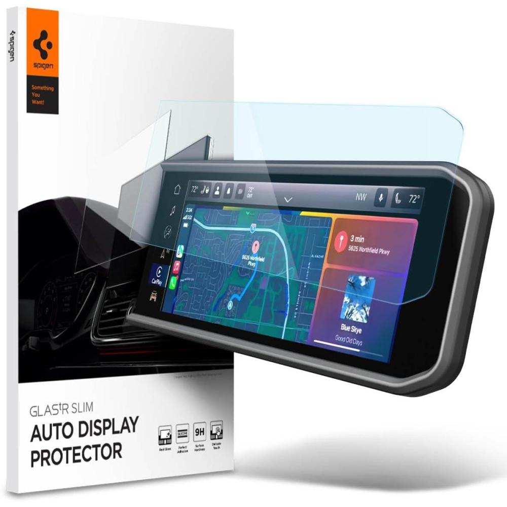 imageSpigen Tempered Glass Screen Protector GlasTR Slim designed for Jeep Wrangler Jeep Gladiator Jeep Wrangler 4xe Jeep Wrangler Rubicon 20242026 123 inch Dashboard Touchscreen  Crystal Clear