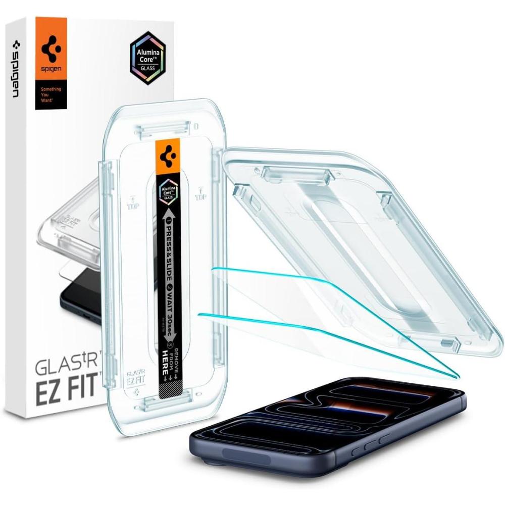 imageSpigen Tempered Glass Screen Protector designed for iPhone 14 PlusiPhone 13 Pro Max 2 PackiPhone 17 Pro iPhone 17 iPhone 16 Pro