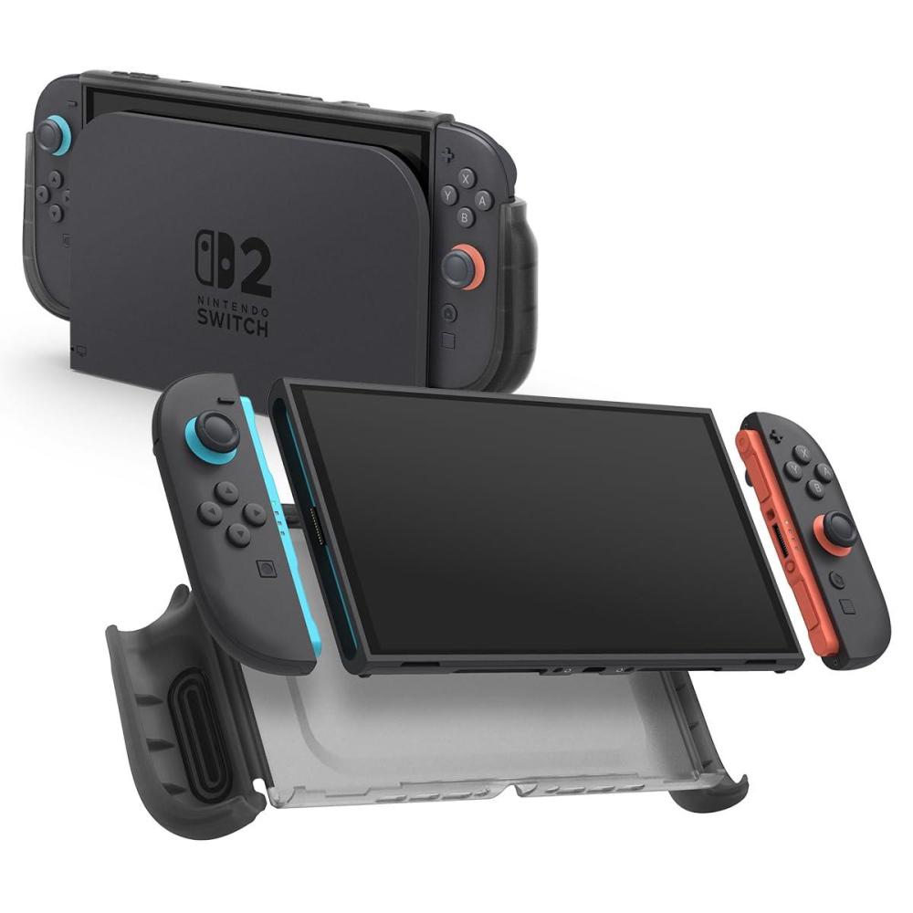 imageSpigen for Nintendo Switch 2 Case Ultra Hybrid Designed for Switch 2 2025 Dockable Cover with Detachable JoyCon  Frost BlackFrost Black Back Covered
