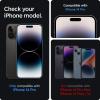 Spigen AluminaCore Tempered Glass Screen Protector [Glas.tR EZ Fit – Privacy] designed for iPhone 17 Pro | iPhone 17 | iPhone 16 Pro [2 Pack] 9H+ Hardness, Aluminum-Enhanced Durability | Tempered Glass, Privacy(iPhone 14 Pro)