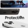 Spigen Camera Lens Screen Protector [GlasTR EZ Fit Optik Pro] Designed for iPhone 16 Pro Max/iPhone 16 Pro/iPhone 15 Pro Max/iPhone 15 Pro [Case Friendly] – Natural Titanium [2 Pack](Silver – iPhone 15 series)