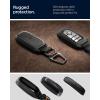 Spigen Rugged Armor Key Fob Cover with Carabiner & Keychain Designed for Ford F150, Explorer, Expedition, Maverick, Escape, Bronco, Mustang, Fusion, Lincoln 3/4/5 Button Smart Key Fobs(Ford)