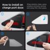 Spigen TapShield Protective Film and Wrap Set Designed for Tesla Model X Charge Port with All-in-One Installation Kit (Scratch-Free PPF) (Carbon Edition) [Compatible with Model X 2023 and After](Tesla Model X)