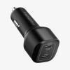 Spigen for USB C Car Charger, 65W Dual USB Car Charger Fast Charge(PD 3.0 45W+20W) Compatible with iPhone 17 16 Pro Max Plus 15 14 13 Mini Pixel MacBook iPad Pro M4 Air M2Galaxy S24 S23 Ultra Note