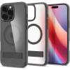 Spigen for iPhone 17 Pro Max Case, Ultra Hybrid S MagFit [TPU Covered Camera Control] [Kickstand] [Compatible with MagSafe] – Clear White(Frost Grey)