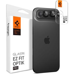 Spigen Camera Lens Screen Protector [GlasTR EZ Fit Optik Pro] Designed for iPhone Air [Case Friendly] – Black [2 Pack]