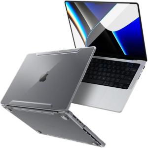 Spigen MacBook Pro 14″ Thin Fit Crystal Clear & MacP14 Glas.tR Slim FCBlack(Tape/1P)