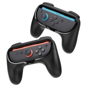 Spigen Steering Wheels Designed for Nintendo Switch 2 JoyCon Controllers (2025) Racing Wheels for Mario Kart World / 8 Deluxe, 2 Pack – Black(NS100 JoyCon Grip)