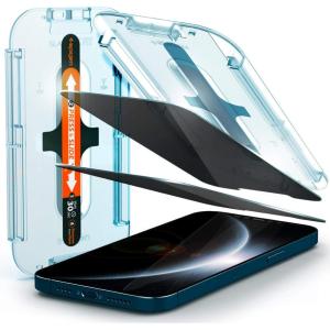 Spigen Tempered Glass Screen Protector [GlasTR EZ FIT- Privacy] Designed for iPhone 12 Pro Max – 2 Pack