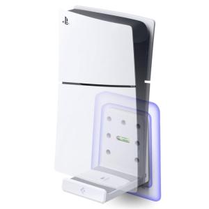 Spigen Wall Mount for Original PlayStation 5 Disc and Digital Edition Console, Easy and Secure Installation and Mounting – White (Not Compatible with PS5 Pro/Slim)(PS5 Pro/Slim Console Mount)