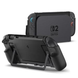 Spigen for Nintendo Switch 2 Case, Ultra Hybrid Designed for Switch 2 (2025) Dockable Cover with Detachable Joy-Con – Frost Black(Black (Kickstand Compatible))