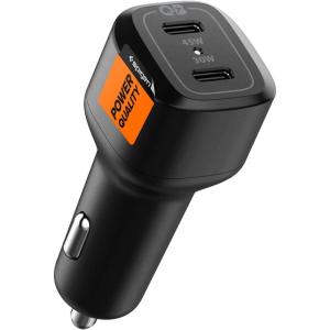 Spigen for USB C Car Charger, 75W Dual USB Super Fast Charge PD PPS 45W 30W Car Adapter Compatible with iPhone 17 16 15 Air, Galaxy S25 Ultra S25 Plus S25 S24, Pixel 10 Pixelsnap, MacBook Air/Pro(75W)