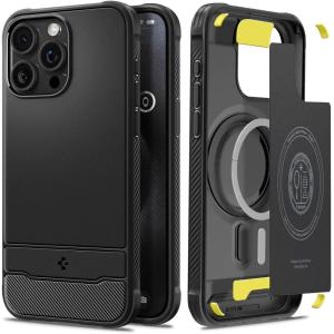 Spigen for iPhone 17 Pro Max Case, Rugged Armor MagFit [TPU Covered Camera Control] [Compatible with MagSafe] – Matte Black(Matte Black)