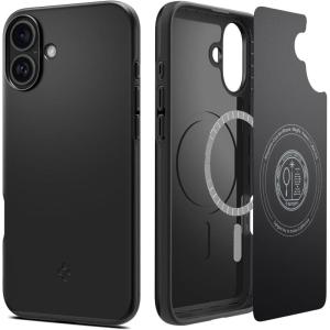 Spigen for iPhone 17 Pro Max Case, Thin Fit MagFit [TPU Covered Camera Control] [Compatible with MagSafe] – Black(Black)