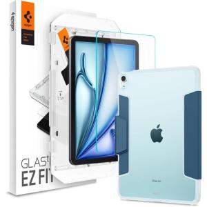 Spigen iPad Air 11″ Ultra Hybrid Pro Teal Blue & Spigen iPad Air 11″ Glas.tR EZ Fit