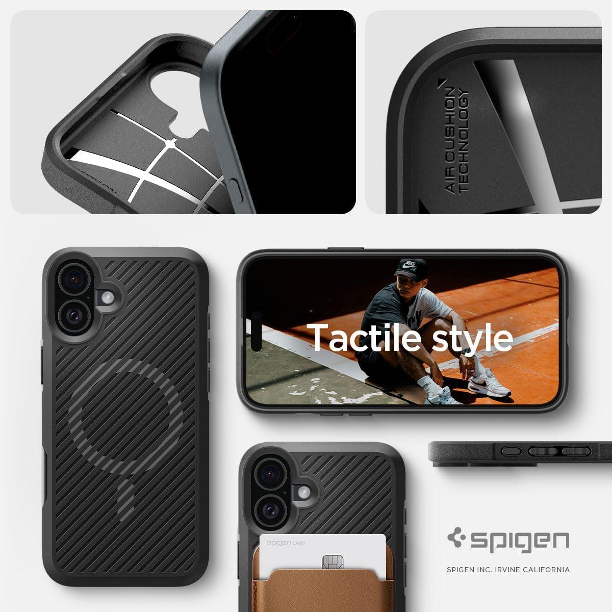 imageSpigen Core Armor MagFit Designed for iPhone 67 Case MilitaryGrade Protection Compatible with MagSafe Matte Black
