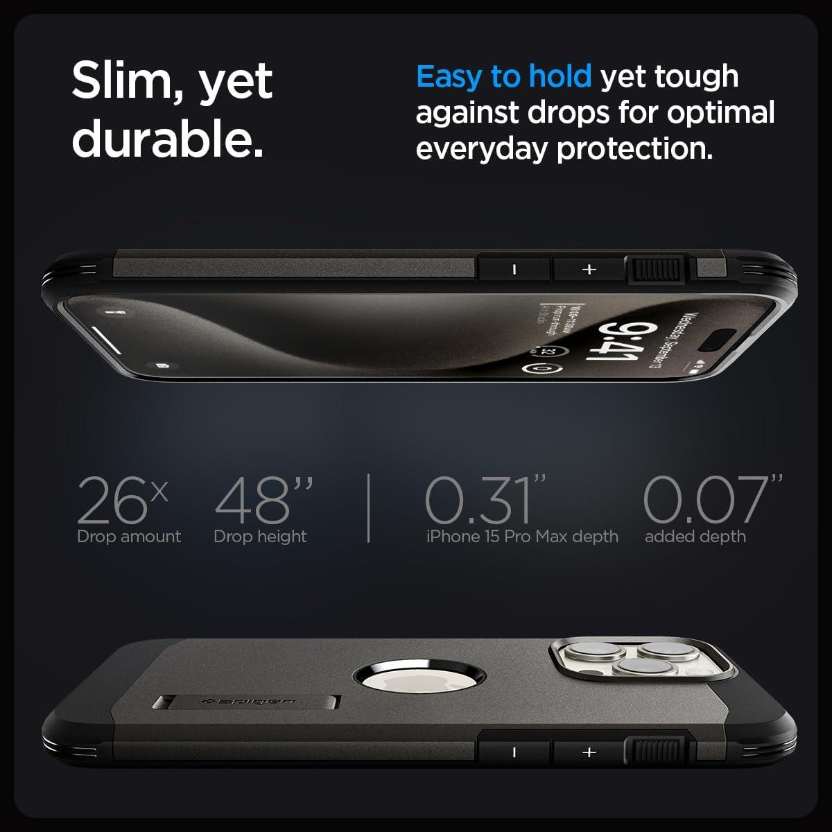 imageSpigen for iPhone 16 Case Tough Armor Ai MagFit Compatible with Magsafe Kickstand MilitaryGrade Protection BlackGunmetal