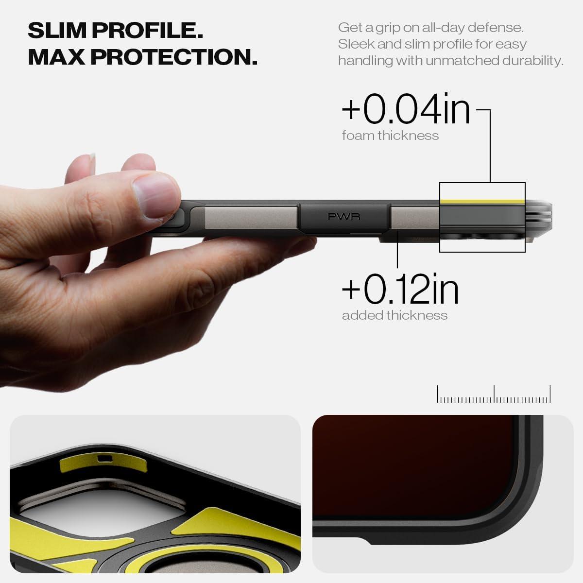 imageSpigen for iPhone 16 Case Tough Armor Ai MagFit Compatible with Magsafe Kickstand MilitaryGrade Protection BlackGunmetal