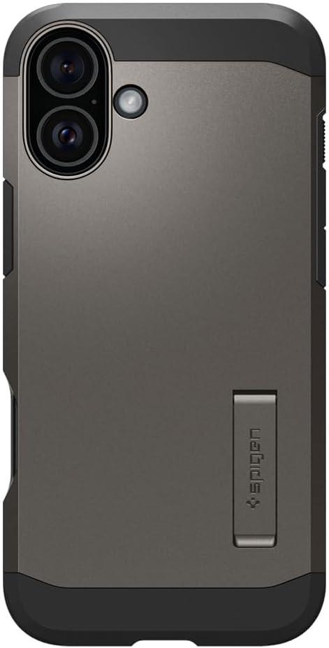 imageSpigen for iPhone 16 Case Tough Armor Ai MagFit Compatible with Magsafe Kickstand MilitaryGrade Protection BlackGunmetal