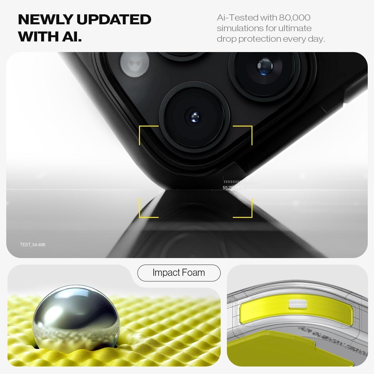 imageSpigen for iPhone 16 Case Tough Armor Ai MagFit Compatible with Magsafe Kickstand MilitaryGrade Protection BlackGunmetal