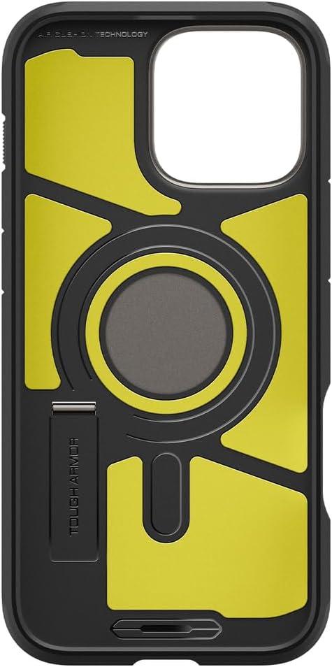 imageSpigen for iPhone 16 Case Tough Armor Ai MagFit Compatible with Magsafe Kickstand MilitaryGrade Protection BlackGunmetal