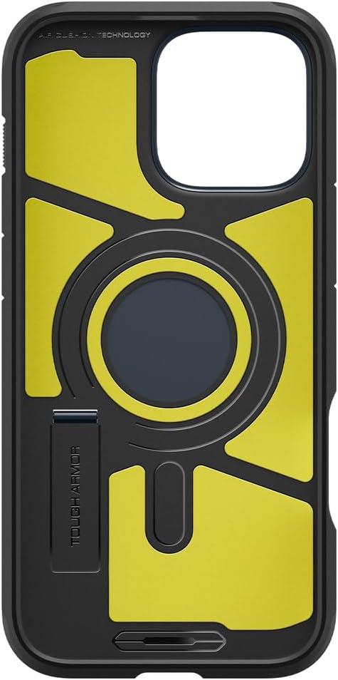 imageSpigen for iPhone 16 Case Tough Armor Ai MagFit Compatible with Magsafe Kickstand MilitaryGrade Protection BlackMetal Slate