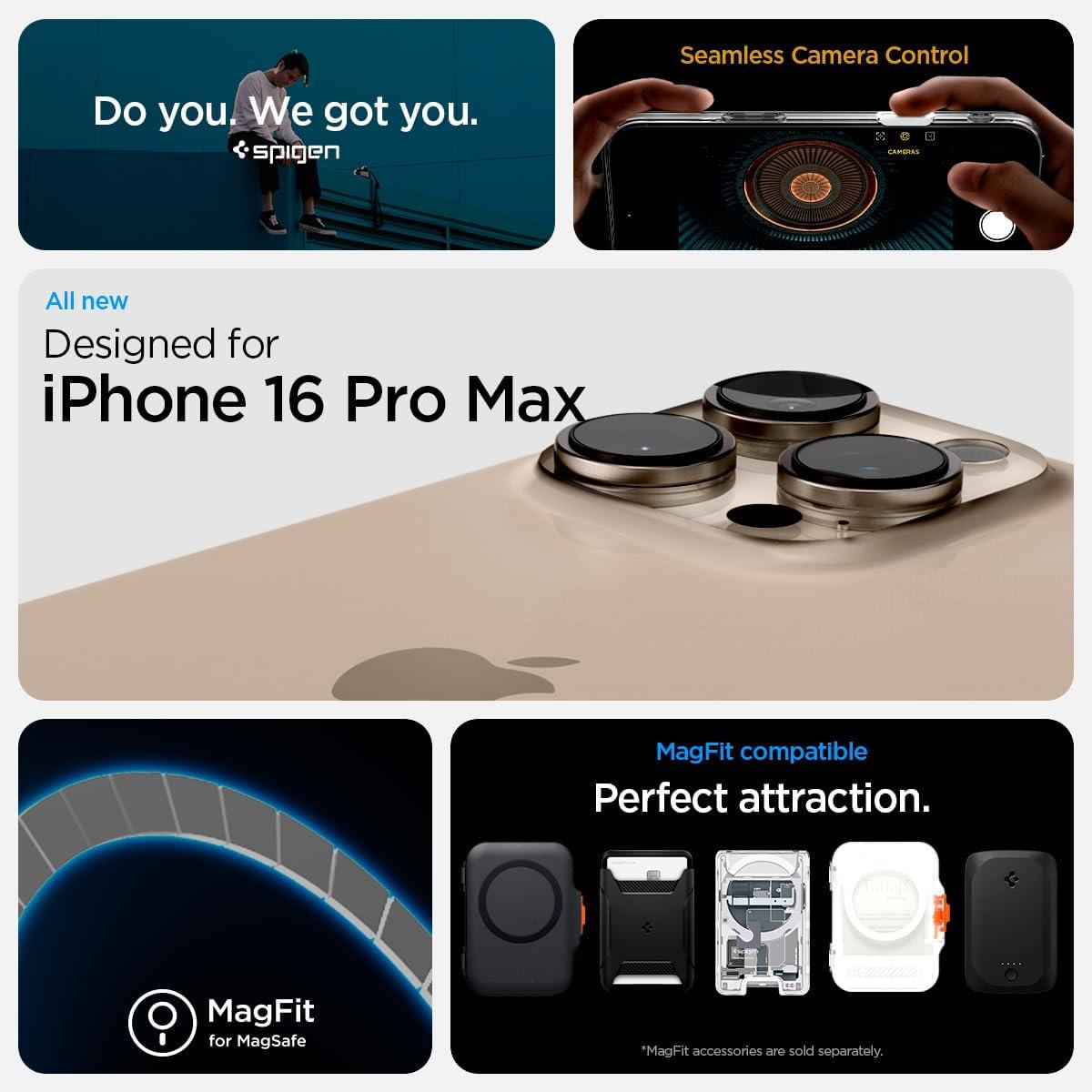 imageSpigen for iPhone 16 Pro Ultra Hybrid T MagFit Camera Control Button Compatible with Magsafe GraphiteGraphite