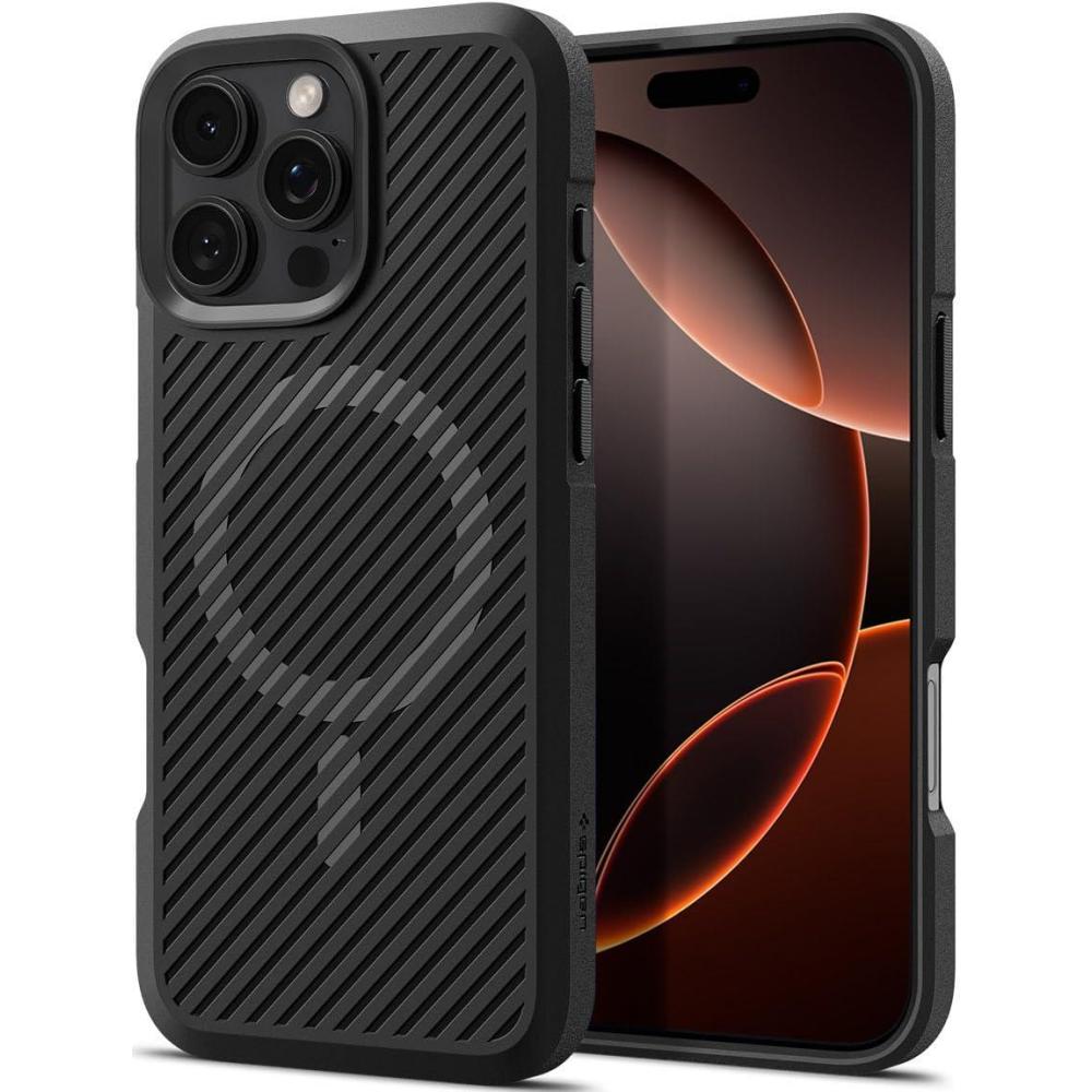 imageSpigen Core Armor MagFit Designed for iPhone 69 Case MilitaryGrade Protection Compatible with MagSafe  Matte Black