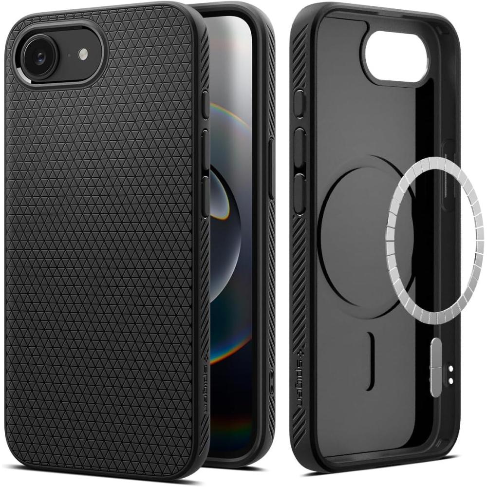 imageSpigen for iPhone 16e Case Liquid Air MagFit Compatible with Magsafe Accessories MilitaryGrade Protection  Matte Black