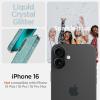 Spigen Liquid Crystal Designed for iPhone 16 Case [Military-Grade Protection] – Crystal Clear(Crystal Quartz)